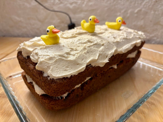 A Ducking Good Carrot Cake (Vegan & Gluten-Free)